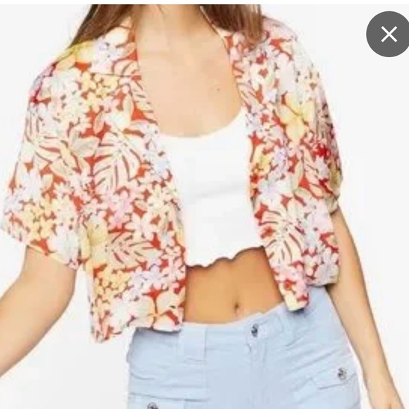 Forever 21 Multicolor Floral Top - Picture 1 of 5